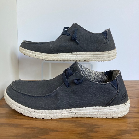 Skechers Mens Shoes Navy Blue Slip On Size 11 - Picture 12 of 13